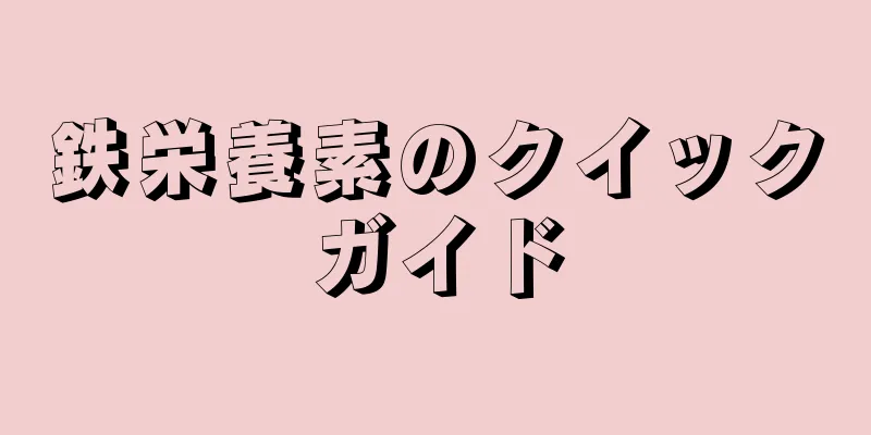 鉄栄養素のクイックガイド