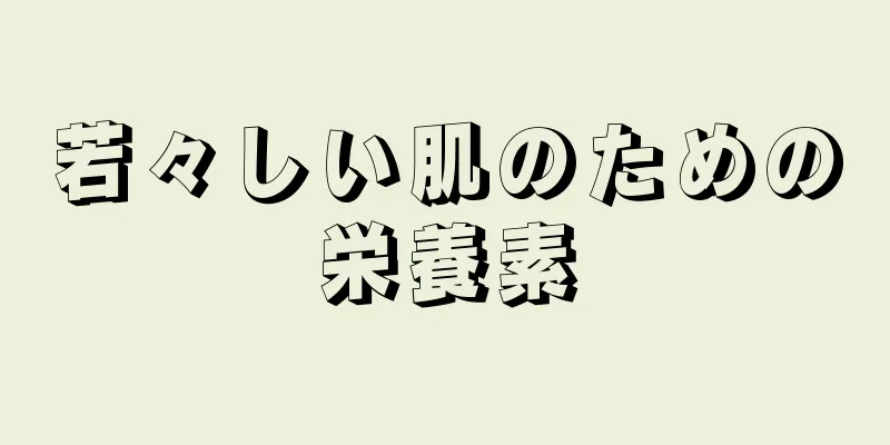 若々しい肌のための栄養素
